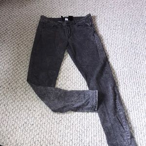 H&M acid wash skinny jeans